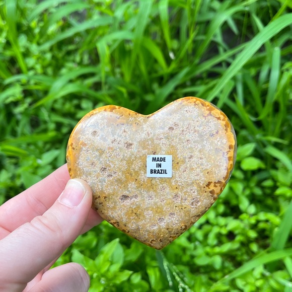 Heart Shaped Home Decoration Art Natural Agate Amethyst Brazil Druzy Quartz - Picture 7 of 10